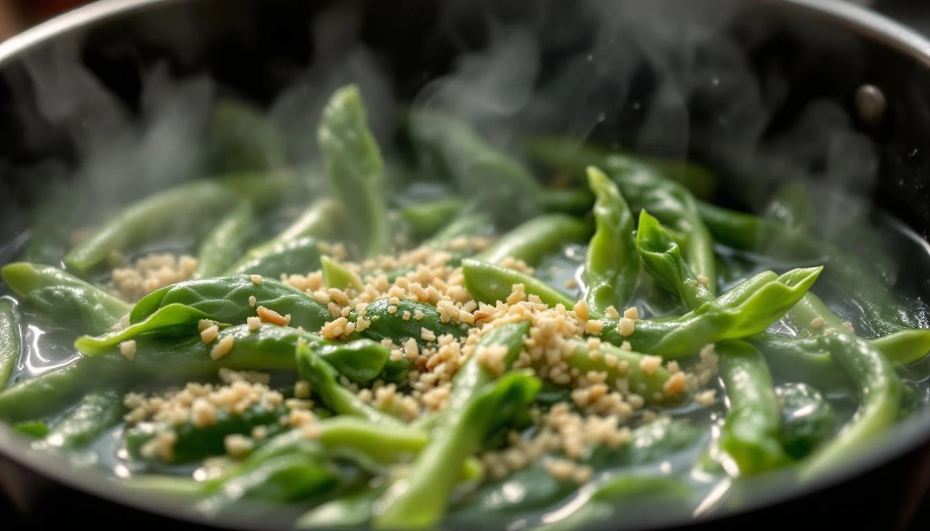 Cuisson épinards frais à l'eau bouillante en cuisine pro, temps précis 2-3 min