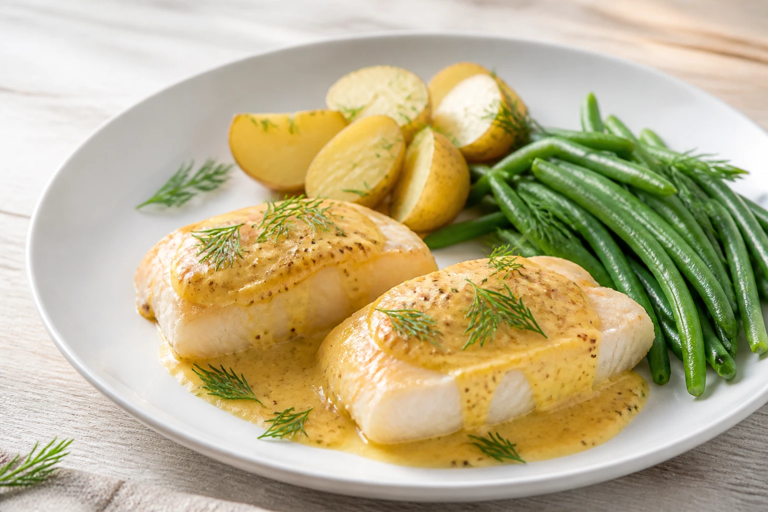 Le dos de cabillaud au Cookeo, sauce moutarde maison