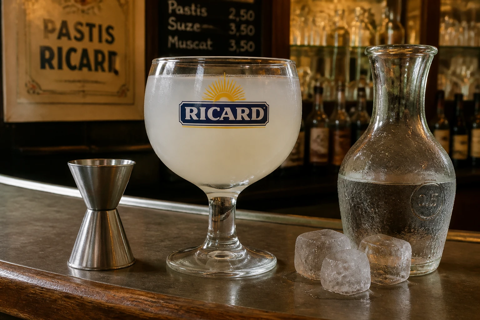 Dose de Ricard en bar : 2 cl, ratio, verre et rentabilité