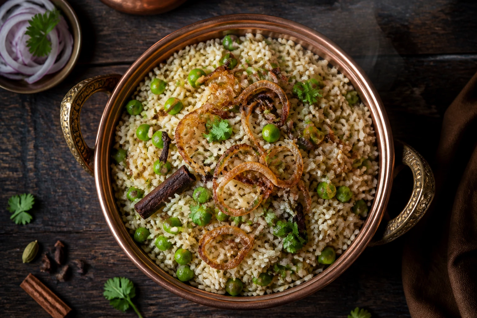 Matar pulao : recette pendjabi, riz grain à grain et petits pois