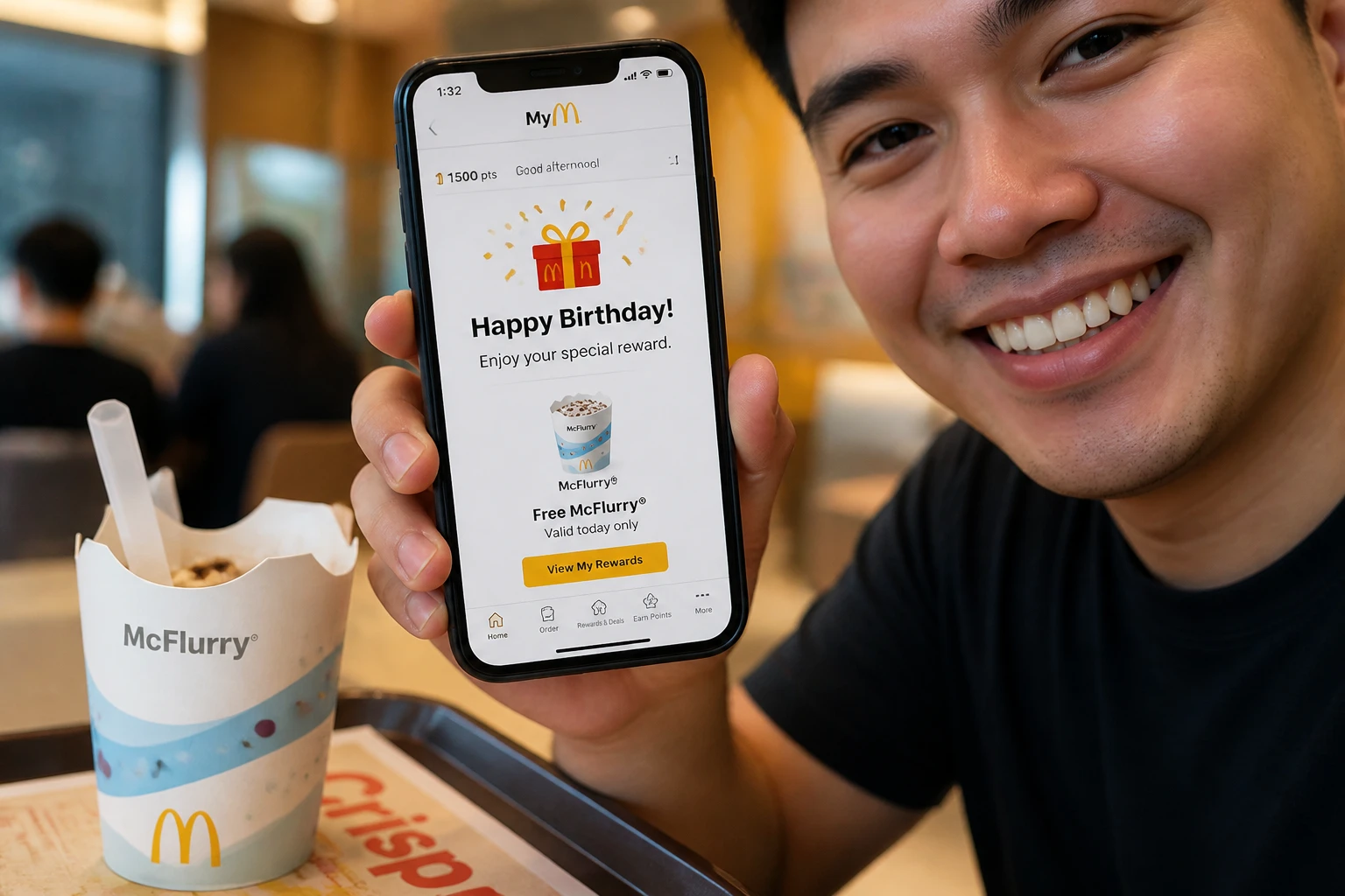 McDo gratuit le jour de son anniversaire : mode d’emploi