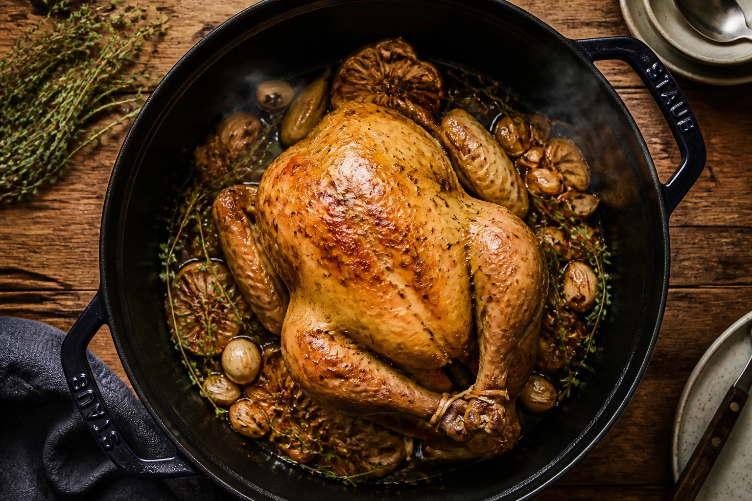 Temps de cuisson du chapon en cocotte en fonte