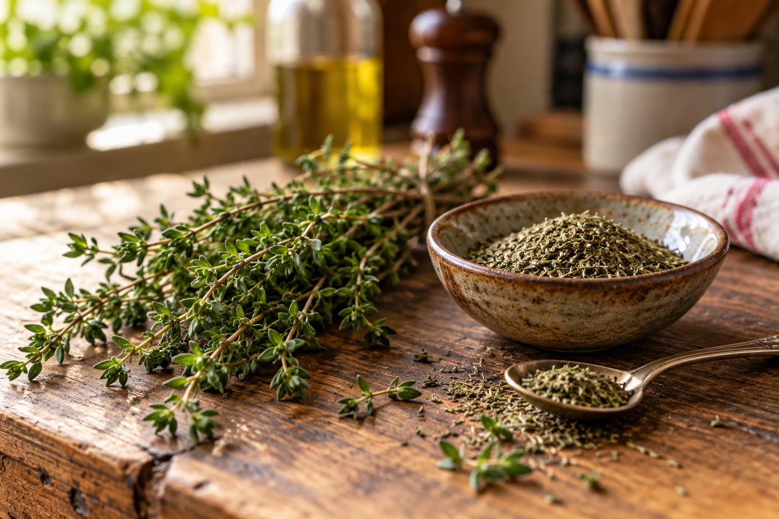 Comment remplacer le thym frais par du thym séché